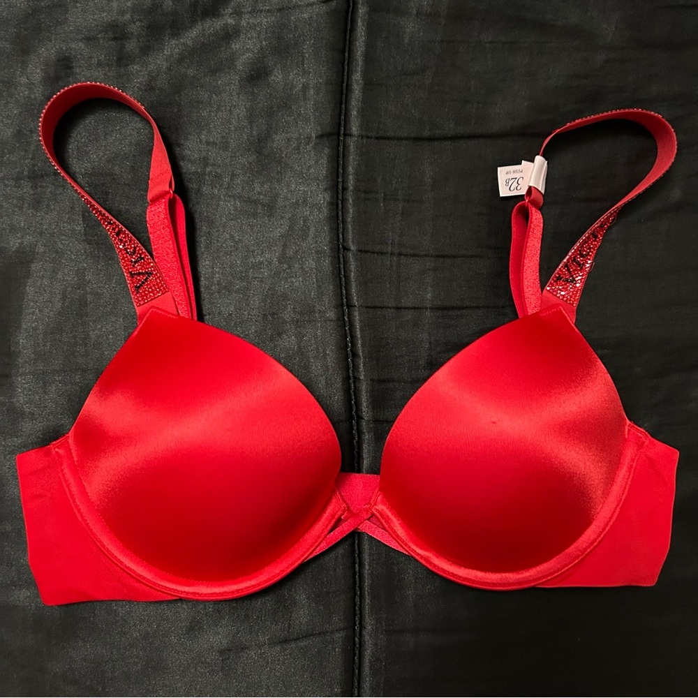 Victoria's Secret Very Sexy Bombshell Logo Shine Strap Add-2-Cups Push-Up Bra